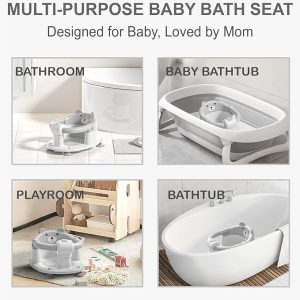 Baby Bath Seat for Babies, Baby Bear Shower Stool 6-36 Months - Image 6