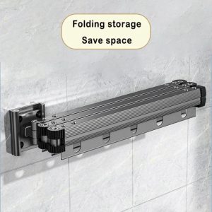 3 Foldings Clothes Drying Rack, Aluminum Alloy Rotating Clothes Hanger - Image 5