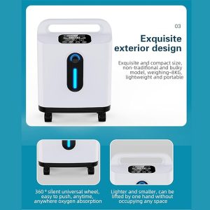 Oxygen Concentrator 1-8 Litres, Home Oxygen Machine, Oxygen Generator with Timer and Flow Control - Image 4