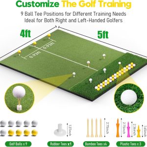 Golf Practice Mat, Training Hitting Mat 4x5 FT - Image 7