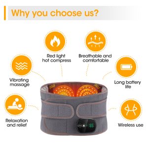 Electric Heating Waist Massage Belt, Heating Massage Pad for Back, Lumbar Support Belt - Image 5