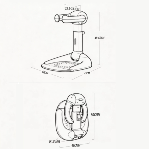 Baby Shower Stand, Adjustable Bath Shower Standing Support - Image 2