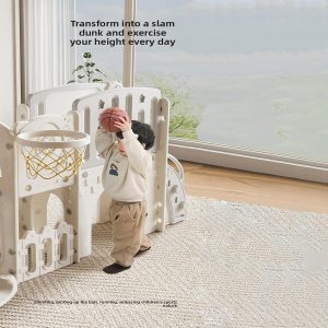 9 in 1 Kids Slide Set Ladder, Telescope, Basketball Hoop Playset - Image 6