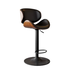 Adjustable Swivel Bar Stools, Mid-Century Modern PU Leather Counter Height Bar Stool for Kitchen Island Bar Chairs with Back - Image 1