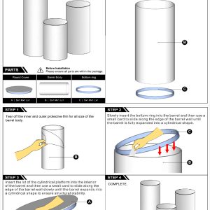 Wedding Cake Flower Display Stand, Pedestal Stands, Thickened PVC Round Pedestal Display Plinth Pillars for Wedding Birthday Art Decor - Image 6