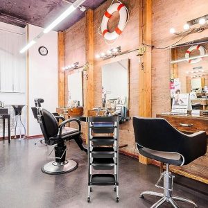 Salon Hairdressing Trolley with 4 Drawers and Side Tray, Beauty Storage Cart on Wheels Rolling Trolley for Hairdresser - Image 6