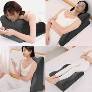 Ergonomic Face Down Prone Pillow - Memory Foam Wedge for Stomach Sleeping, Reading & Neck Pain Relief - Image 6