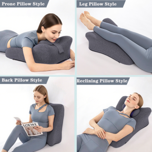 Ergonomic Face Down Prone Pillow - Memory Foam Wedge for Stomach Sleeping, Reading & Neck Pain Relief - Image 8