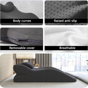 Ergonomic Face Down Prone Pillow - Memory Foam Wedge for Stomach Sleeping, Reading & Neck Pain Relief - Image 7