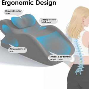 Ergonomic Face Down Prone Pillow - Memory Foam Wedge for Stomach Sleeping, Reading & Neck Pain Relief - Image 4