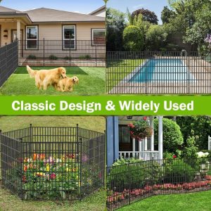 Metal Garden Fence ,Heavy Duty Garden Fence with Gate 6/9/10 Panels - Image 7