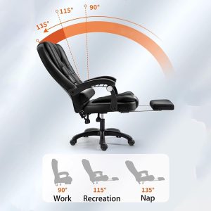 PU Leather Ergonomic Office Chair, Executive Office Chair, Computer Home Office Gaming Chair - Image 4