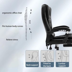 PU Leather Ergonomic Office Chair, Executive Office Chair, Computer Home Office Gaming Chair - Image 3