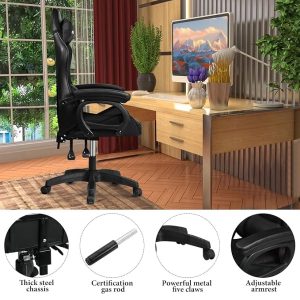 Ergonomic Gaming Chair, Comfortable Swivel Computer Chair, Adjustable Gamer Chair, Desk Chair - Image 3