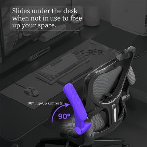 Ergonomic Office Chair with Lumbar Support & Headrest, Class 3/4 Gas Lift Cylinder, upgraded 135° Reclining Back - Image 4