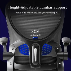 Ergonomic Office Chair with Lumbar Support & Headrest, Class 3/4 Gas Lift Cylinder, upgraded 135° Reclining Back - Image 6