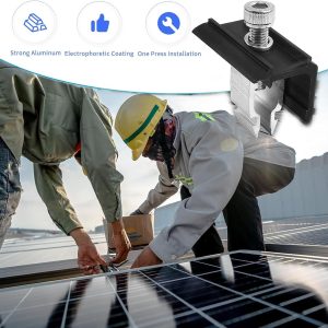 4pcs Edge Clamp for Roof Mounts, Solar Panels End Clamp Balcony Power Station 30 mm - Image 5