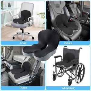 Memory Foam Seat Cushion with Ergonomic Back Support - Image 3