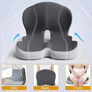 Memory Foam Seat Cushion with Ergonomic Back Support - Image 4