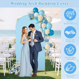 Blue Arch Cover Spandex Arch Backdrop Cover 6/6.6/7.2FT - Image 8
