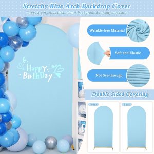 Blue Arch Cover Spandex Arch Backdrop Cover 6/6.6/7.2FT - Image 4
