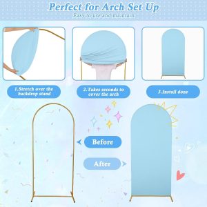 Blue Arch Cover Spandex Arch Backdrop Cover 6/6.6/7.2FT - Image 3