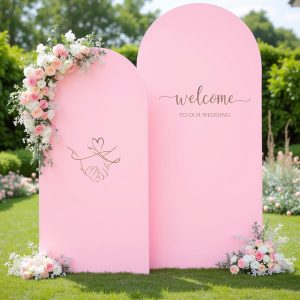 Pink Arch Cover Spandex Arch Backdrop Cover 6/6.6/7.2FT - Image 7