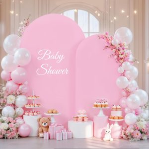 Pink Arch Cover Spandex Arch Backdrop Cover 6/6.6/7.2FT - Image 4