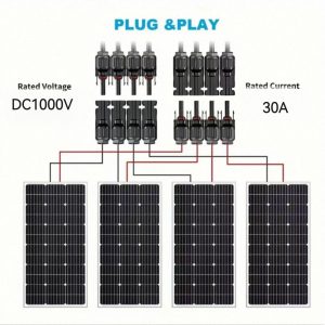 Solar Connectors 4 way MC4 Y Branch Parallel Adapter Cable - Image 3