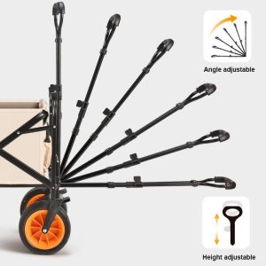 Folding Wagon Cart, Large Capacity Foldable Beach Wagon - Image 6