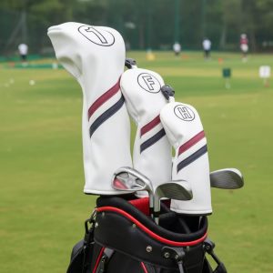 Golf Club Headcovers, PU Leather Driver Fairway Woods Hybrid Cover, Putter Head Cover - White - Image 10