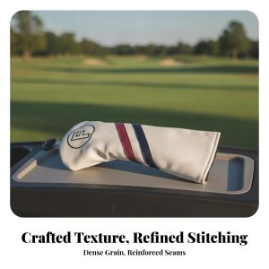 Golf Club Headcovers, PU Leather Driver Fairway Woods Hybrid Cover, Putter Head Cover - White - Image 8