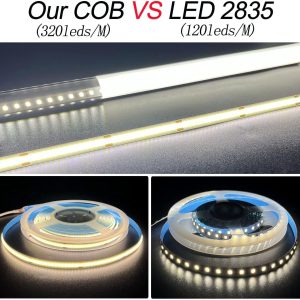 COB LED Strip Lights DC 12V 5M - Warm White/White - Image 5