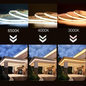 COB LED Strip Lights DC 12V 5M - Warm White/White - Image 3