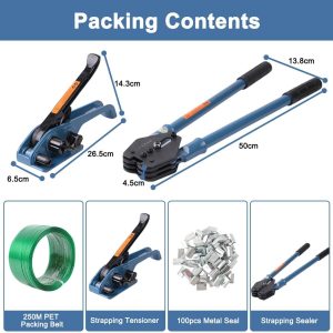 Packaging Banding Strapping Kit Tensioning Tool Tensioner & Sealer - Image 4