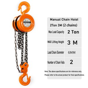 Heavy Duty Hand Chain Hoist, Lift Manual Hand Chain Block 10ft - Image 4