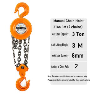 Heavy Duty Hand Chain Hoist, Lift Manual Hand Chain Block 10ft - Image 3