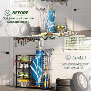 Golf Storage Organizer , Golf Bag Holder Club Organizer Rack - Image 4