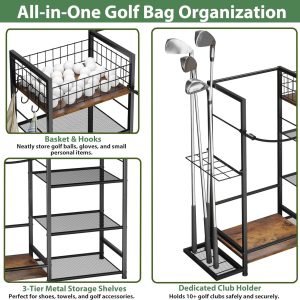 Golf Storage Organizer , Golf Bag Holder Club Organizer Rack - Image 3