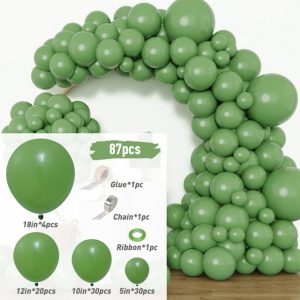 Balloons 87 pcs White Balloons Garland Arch Kit - Image 8