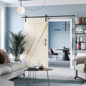 8ft Sliding Barn Door Hardware kit, Fit 42-48" W DoorPanel - Image 6