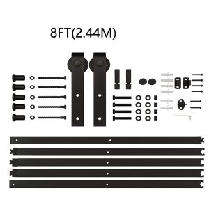 8ft Sliding Barn Door Hardware kit, Fit 42-48" W DoorPanel - Image 5