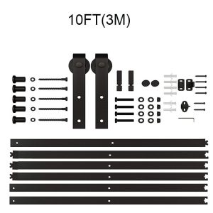 10ft Sliding Barn Door Hardware kit, Fit 60" Wide Door Panel - Image 3