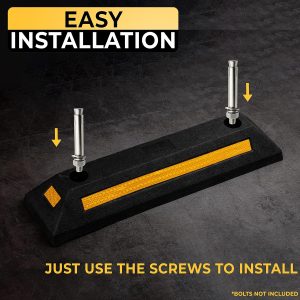Heavy Duty Rubber Parking Stopper for Garage 2Pack - Image 7