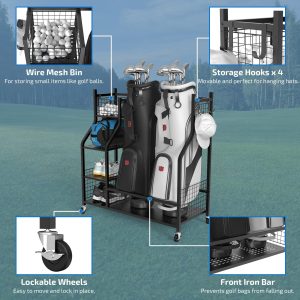 Golf Storage Organizer , Golf Bag Holder Club Organizer Rack - Image 4