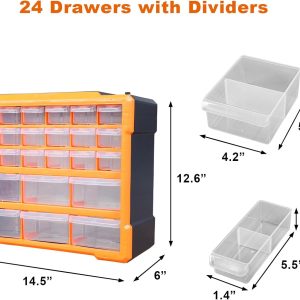 24 Drawers Storage Cabinet Organizer - Image 3