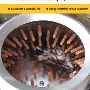 Chicken Feather Plucker Electric Poultry Defeathering With Water Spray - Image 2