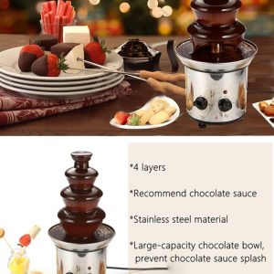 4-Tier Stainless Steel Chocolate Fountain - Image 4